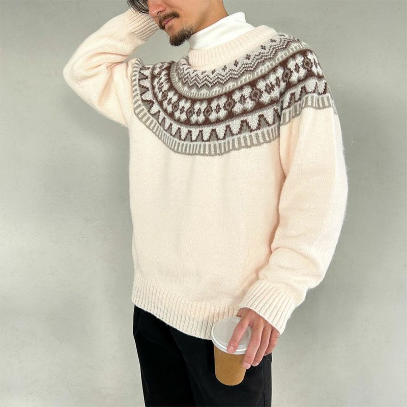 GOOD CREW ノルディック柄ニット メンズ商品画像-2