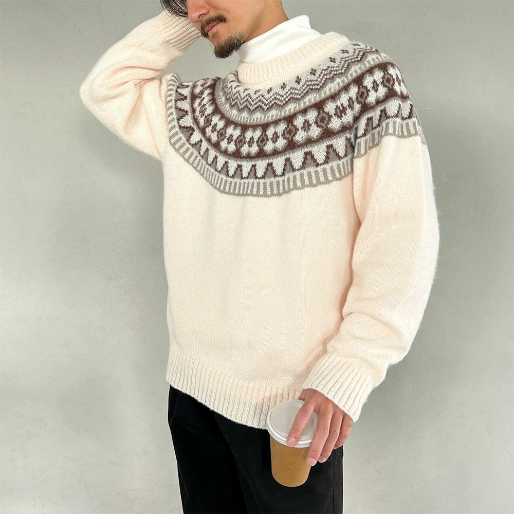 GOOD CREW ノルディック柄ニット メンズ