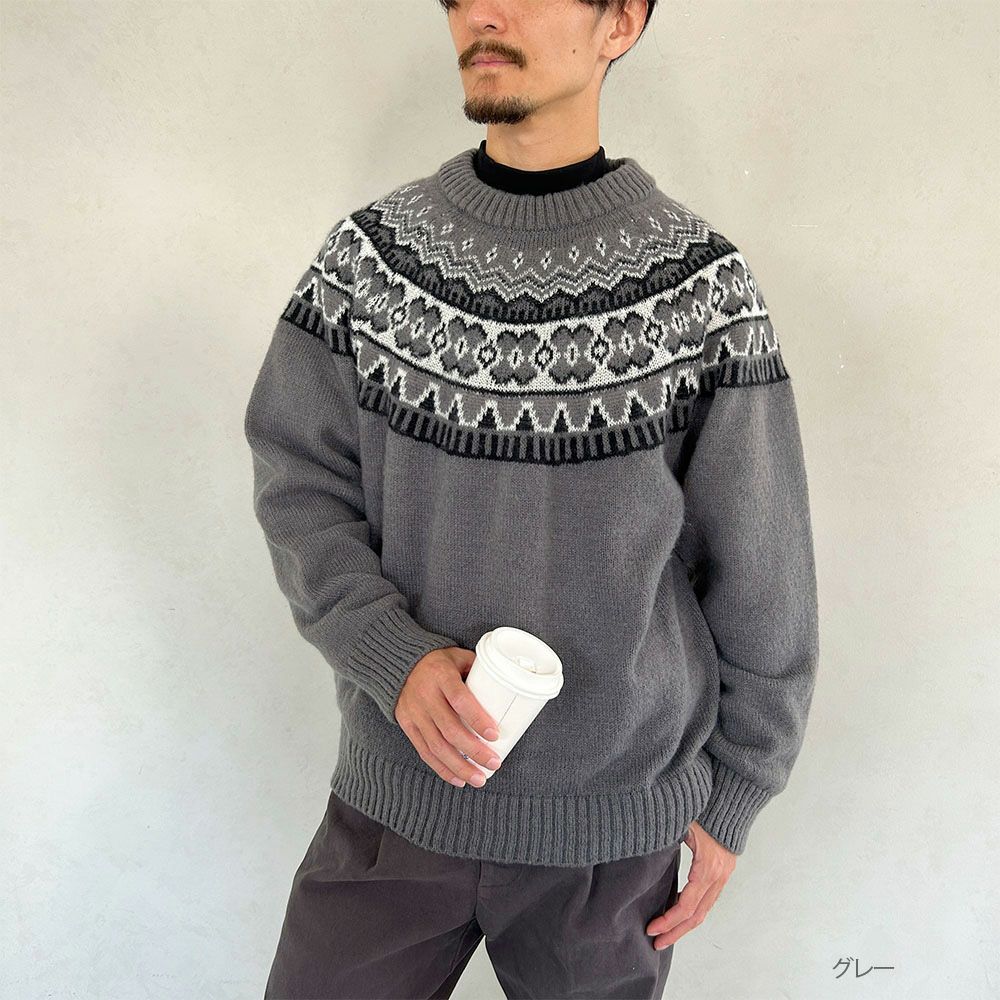 GOOD CREW ノルディック柄ニット メンズ