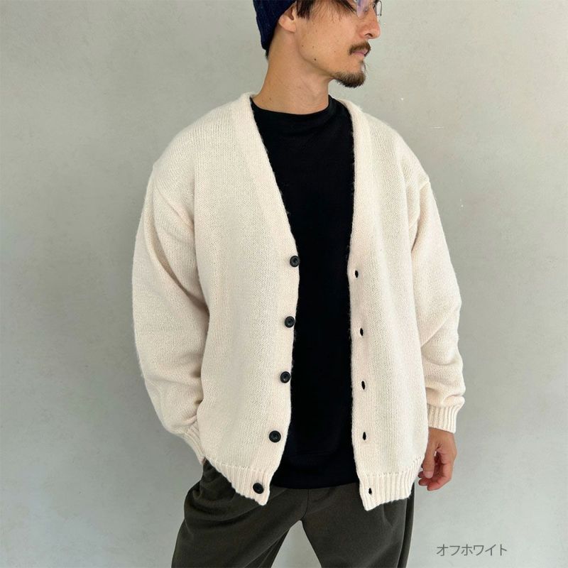 GOOD CREW モヘアVネックカーディガン メンズ商品画像-1