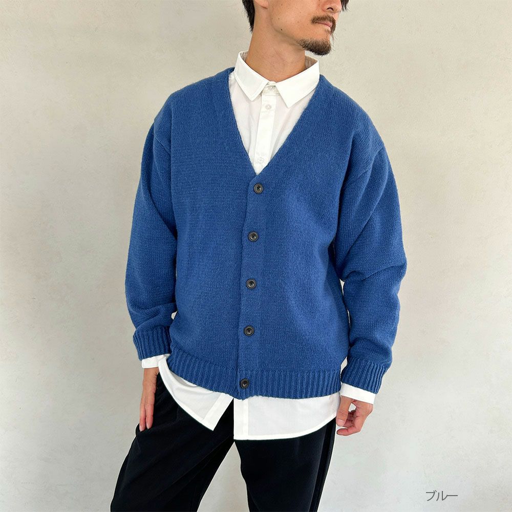 GOOD CREW モヘアVネックカーディガン メンズ