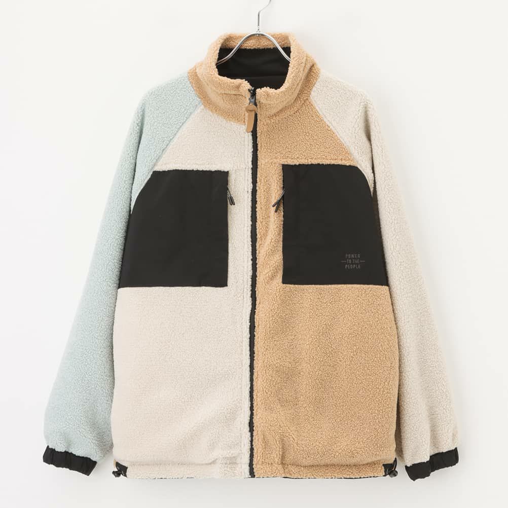 POWER TO THE PEOPLE MOVING OUTER ナイロンリバーシブルボアジャケット メンズ