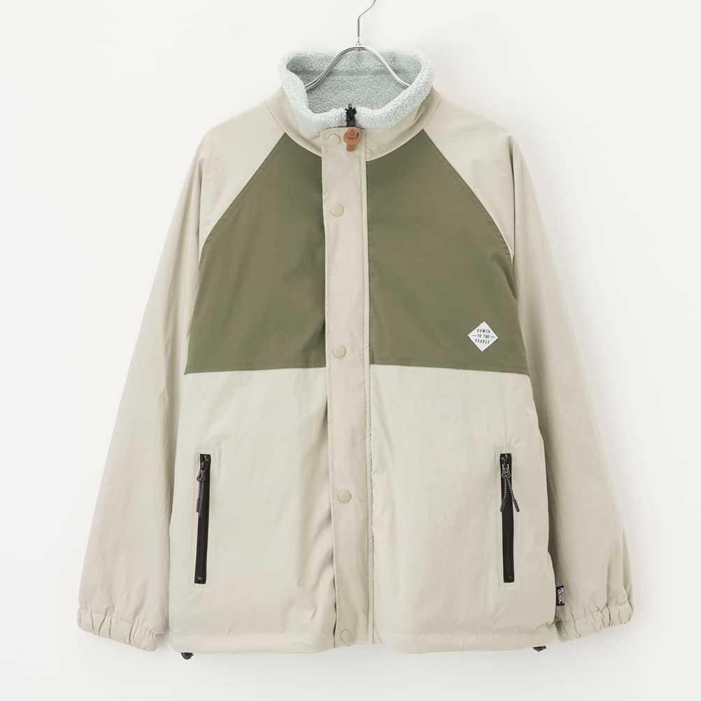 POWER TO THE PEOPLE MOVING OUTER ナイロンリバーシブルボアジャケット メンズ