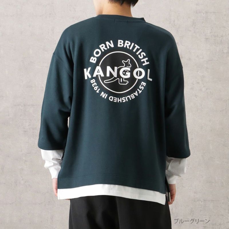 KANGOL フェイクレイヤードトレーナー メンズ