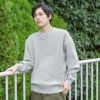 NAVY 軽量クルーネックニット メンズ