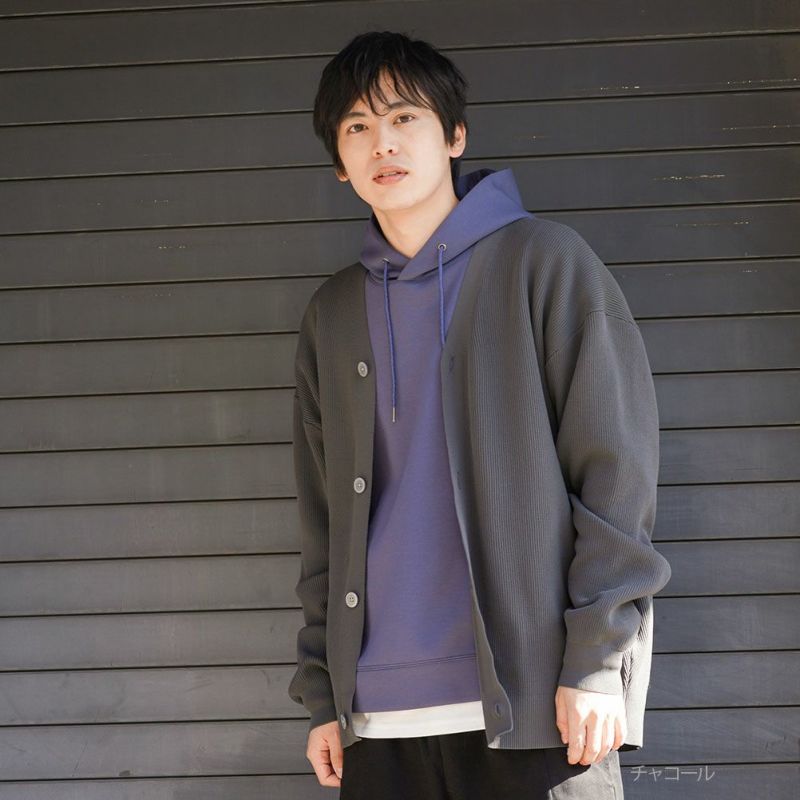 NAVY 軽量ニットカーディガン メンズ商品画像-1