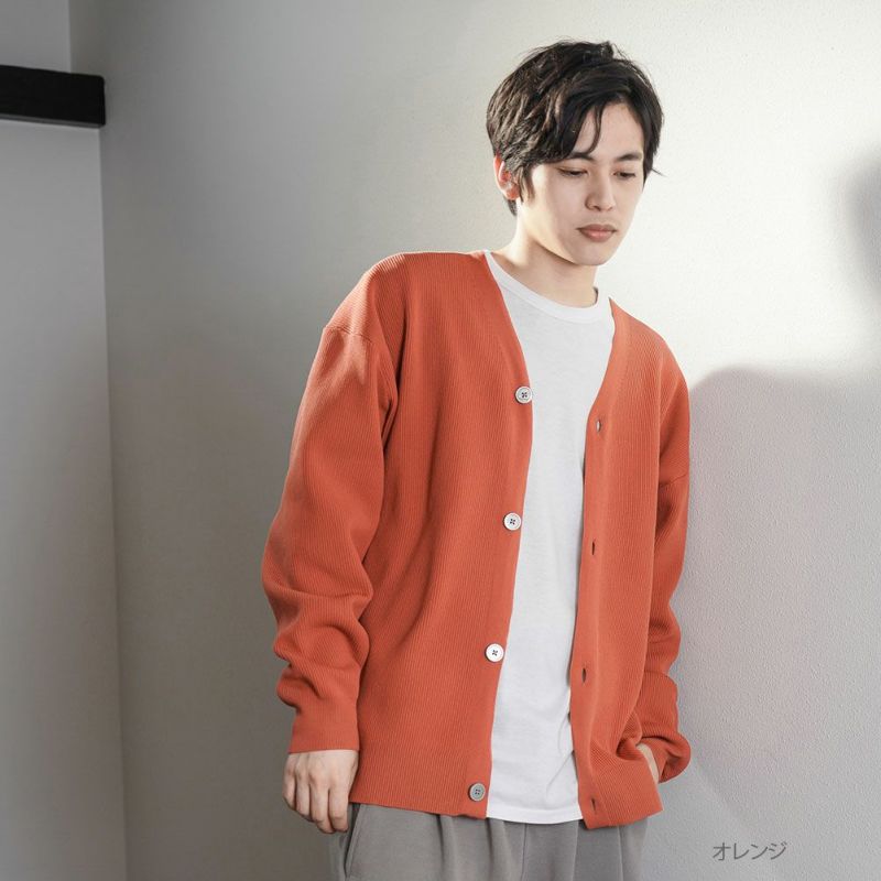 NAVY 軽量ニットカーディガン メンズ商品画像-3