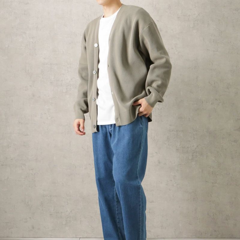 NAVY 軽量ニットカーディガン メンズ商品画像-12