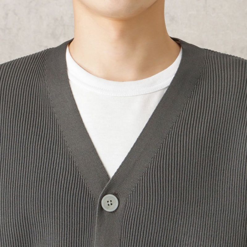 NAVY 軽量ニットカーディガン メンズ商品画像-15