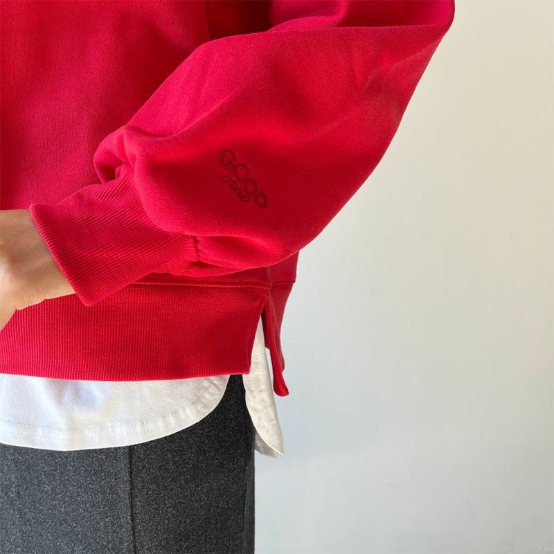 GOOD CREW ワンポイント刺繍スウェット レディース