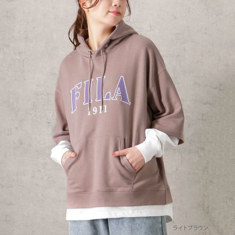 FILA フェイクレイヤードパーカー レディース