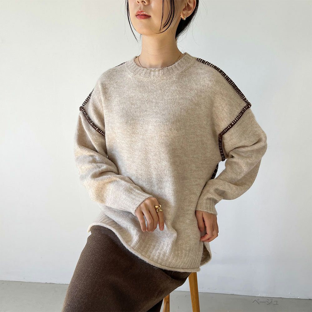 GOOD CREW ふわもちハンドステッチプルオーバー レディース