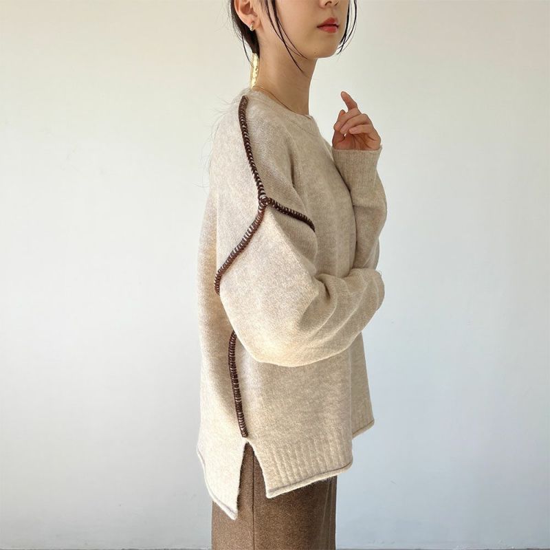 【オンラインストア限定】GOOD CREW ふわもちハンドステッチプルオーバー レディース商品画像-3