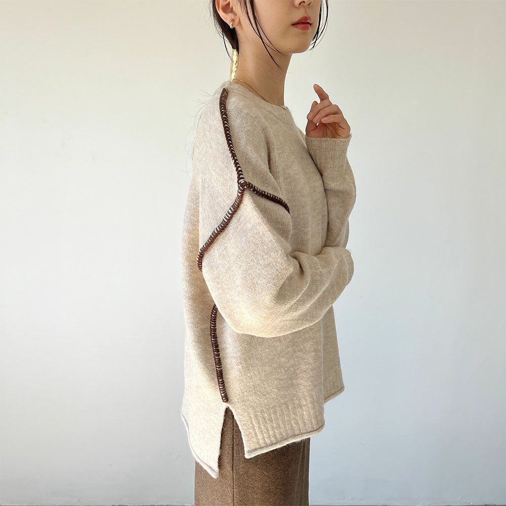 GOOD CREW ふわもちハンドステッチプルオーバー レディース