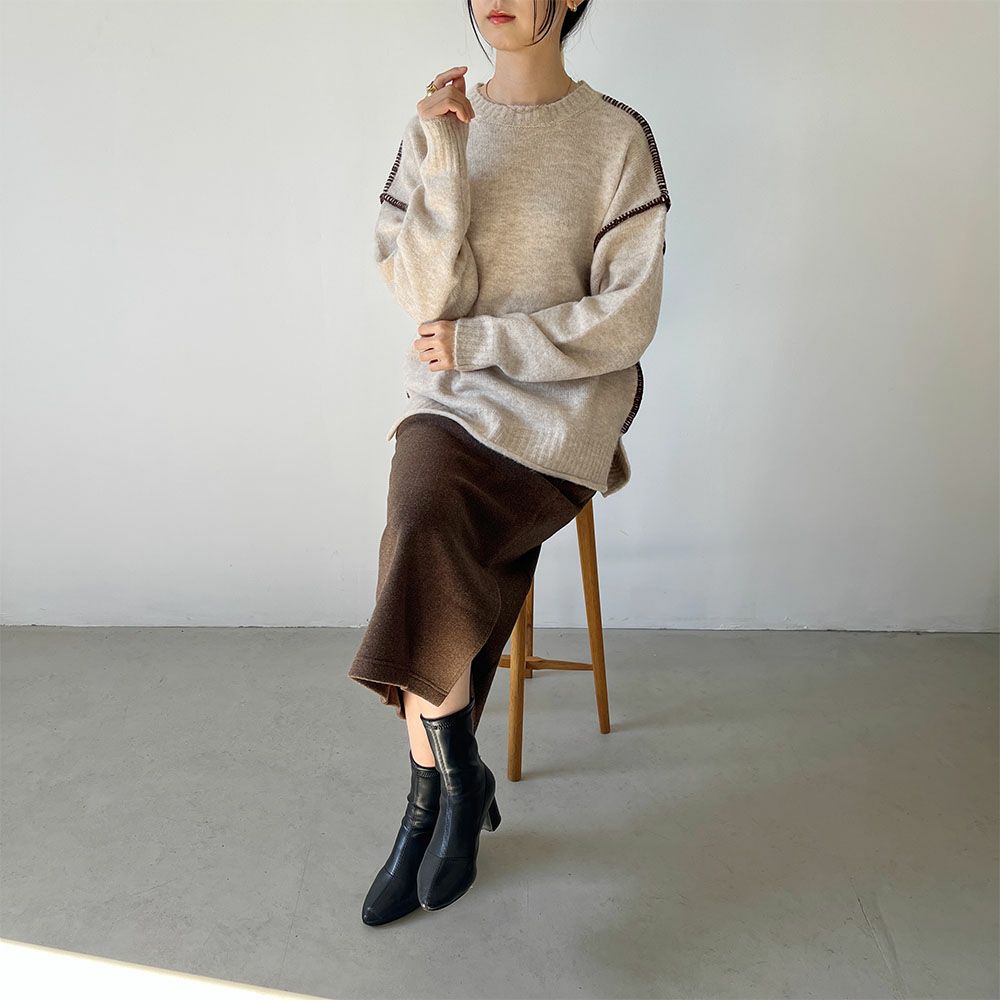 GOOD CREW ふわもちハンドステッチプルオーバー レディース