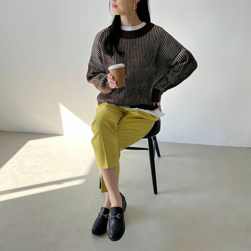 GOOD CREW 畦編みストライププルオーバー レディース商品画像-4