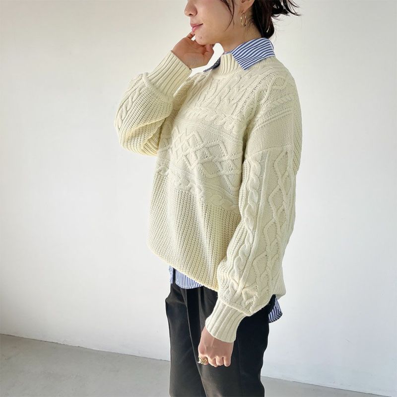 GOOD CREW ケーブルプルオーバー レディース商品画像-13