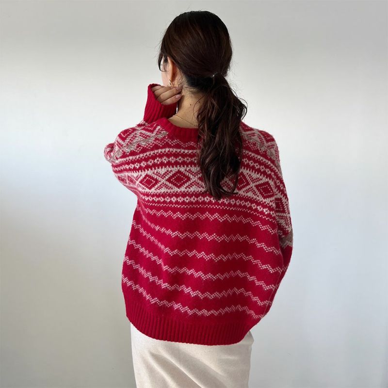 [さらに50%OFF]GOOD CREW  レトロ柄ニット レディース商品画像-8