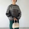 GOOD CREW レトロ柄ニット レディース