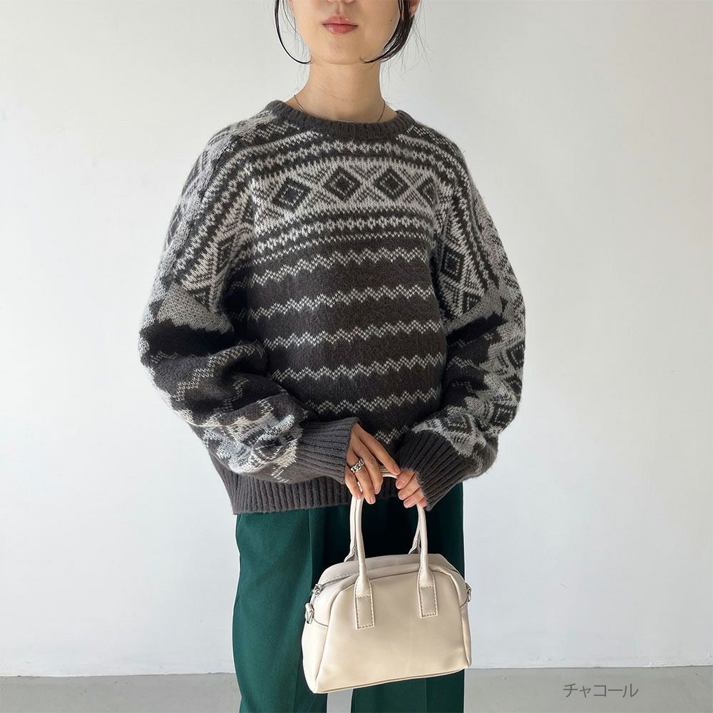 GOOD CREW  レトロ柄ニット レディース商品サムネイル-11