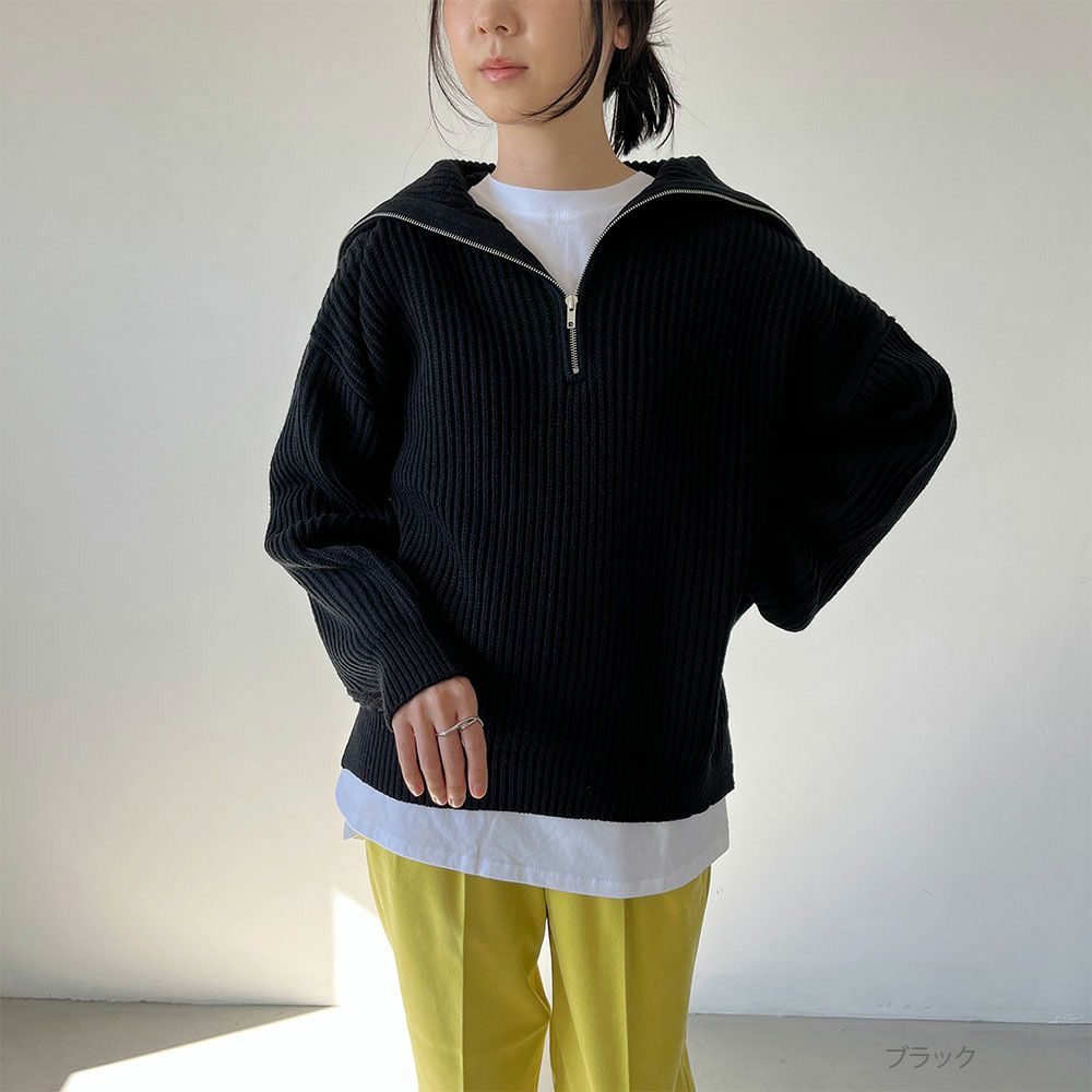 GOOD CREW ハーフジッププルオーバー レディース