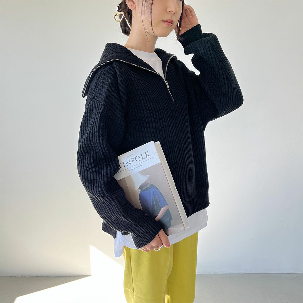 [さらに50%OFF]GOOD CREW  ハーフジッププルオーバー レディース商品サムネイル-2