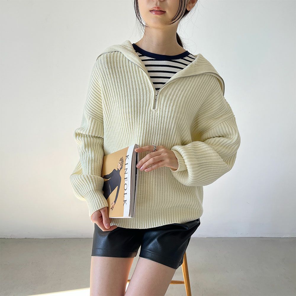 [さらに50%OFF]GOOD CREW  ハーフジッププルオーバー レディース商品サムネイル-7