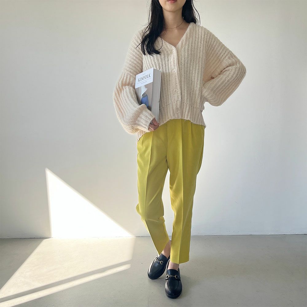 GOOD CREW 畦編みVネックカーディガン レディース