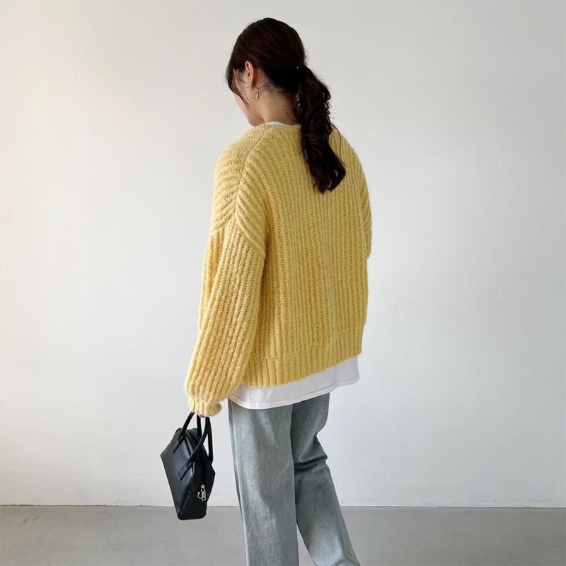 GOOD CREW 畦編みVネックカーディガン レディース商品画像-19