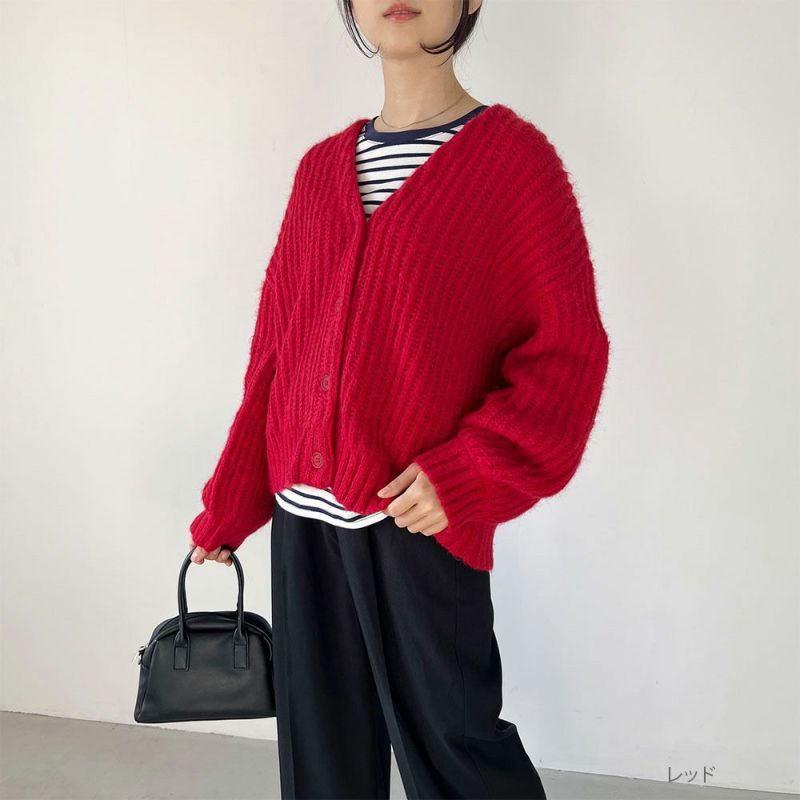 GOOD CREW 畦編みVネックカーディガン レディース商品画像-21