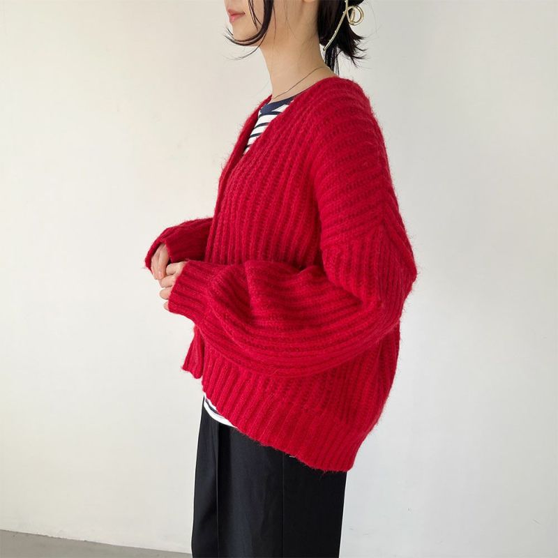 GOOD CREW 畦編みVネックカーディガン レディース商品画像-22