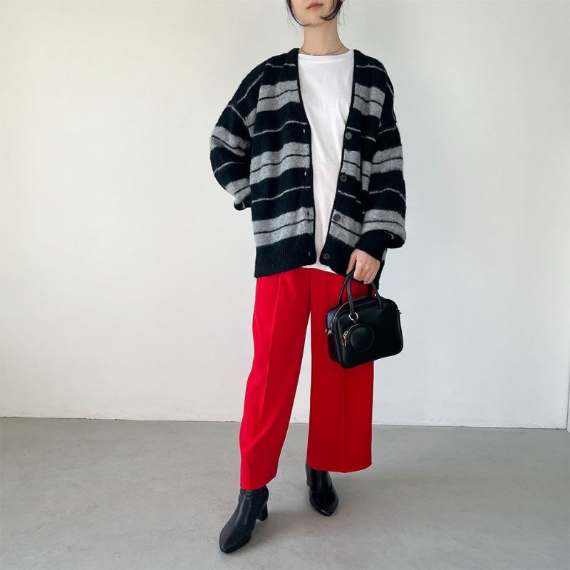 GOOD CREW ふわもちボーダー柄カーディガン レディース商品画像-10