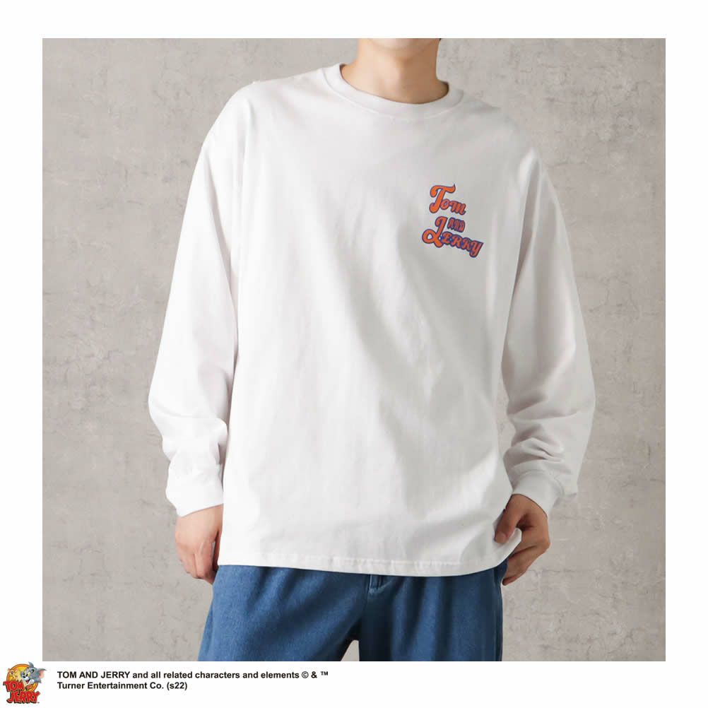 DISCUS×Tom and Jerry タギングロングスリーブTシャツ メンズ
