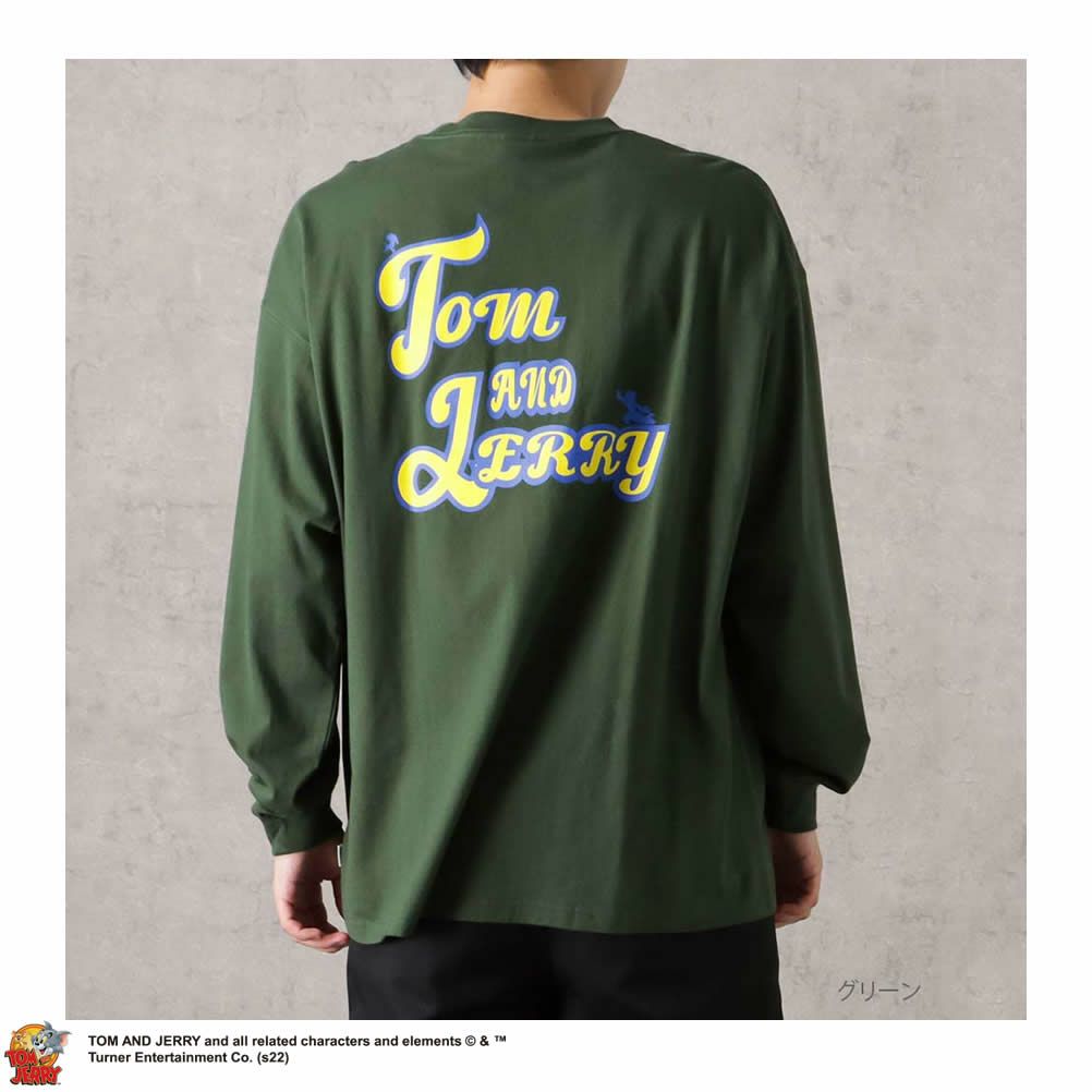 DISCUS×Tom and Jerry タギングロングスリーブTシャツ メンズ