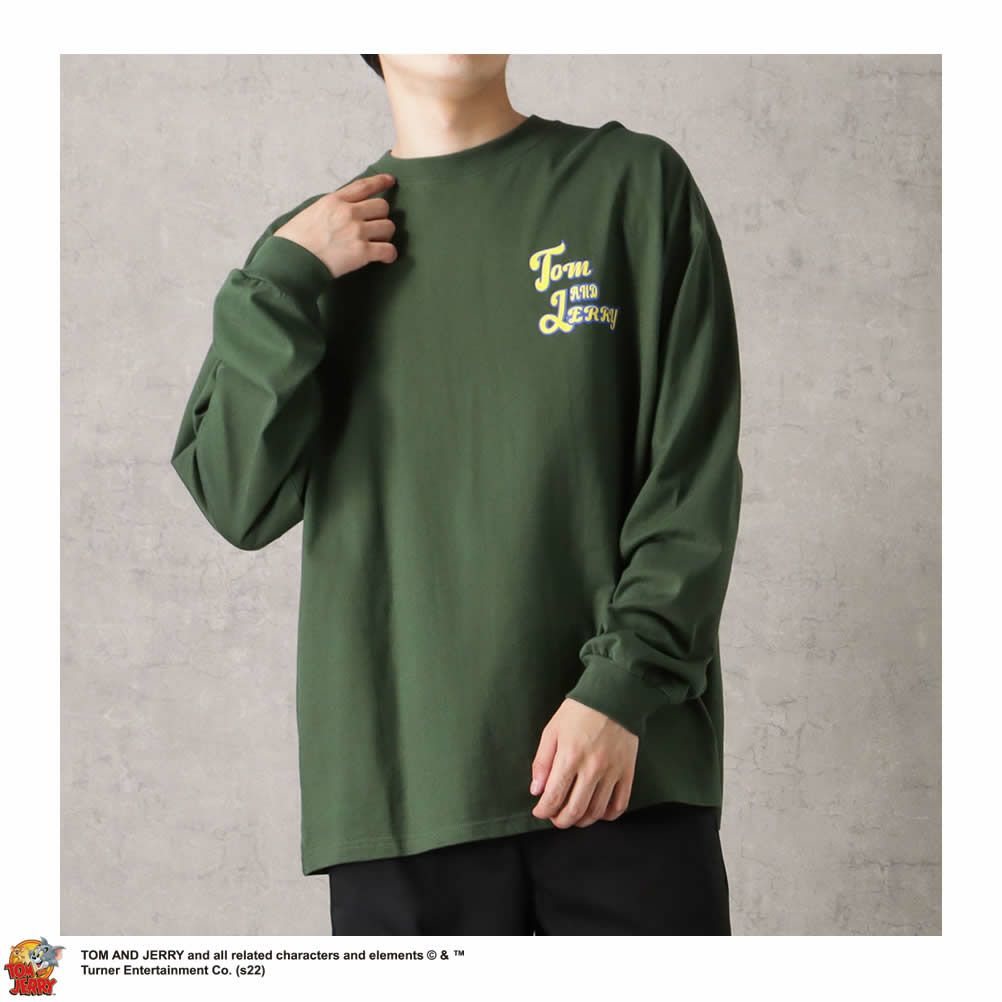 DISCUS×Tom and Jerry タギングロングスリーブTシャツ メンズ