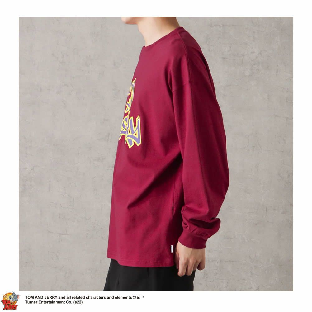 DISCUS×Tom and Jerry タギングロングスリーブTシャツ メンズ