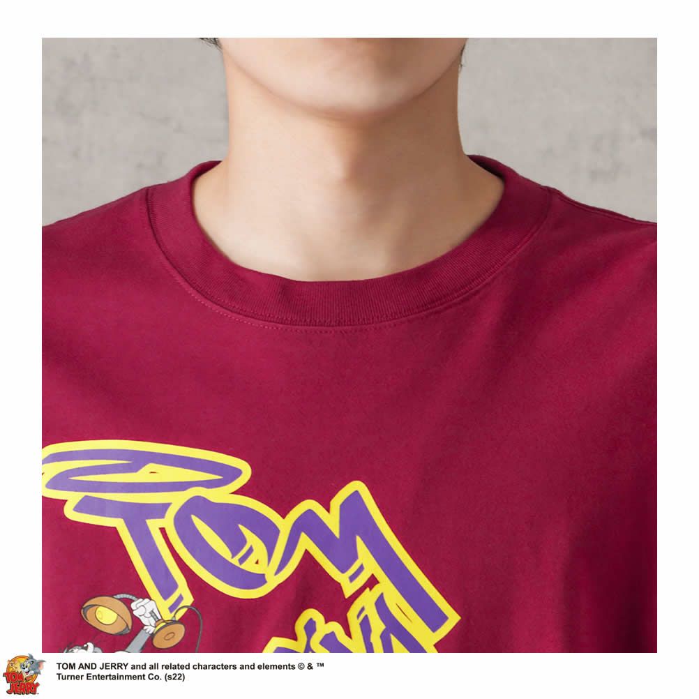 DISCUS×Tom and Jerry タギングロングスリーブTシャツ メンズ