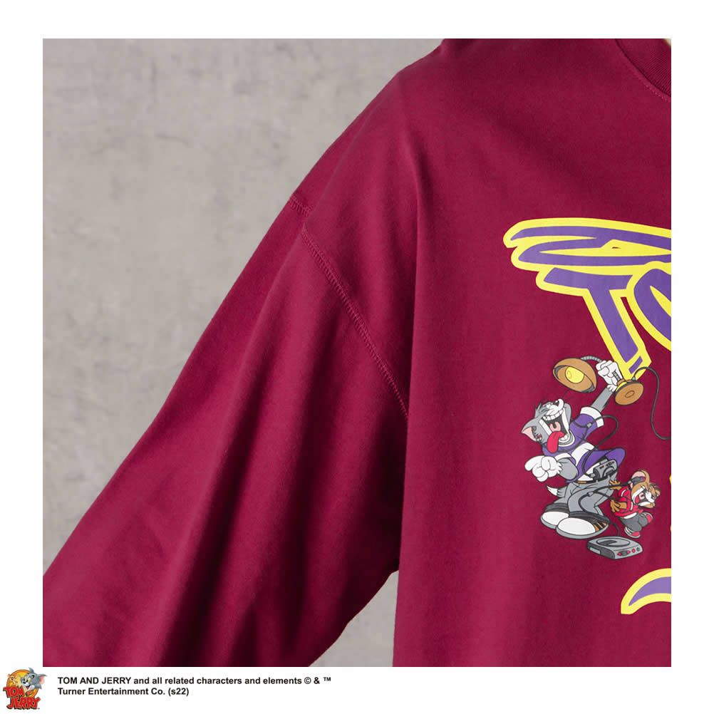 DISCUS×Tom and Jerry タギングロングスリーブTシャツ メンズ