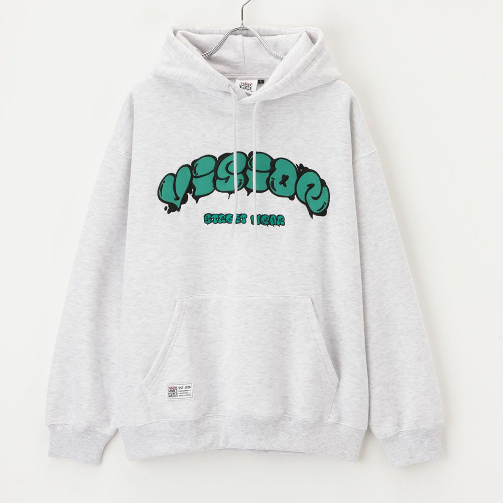 VISION STREET WEAR 裏起毛タギングワッペンパーカー メンズ