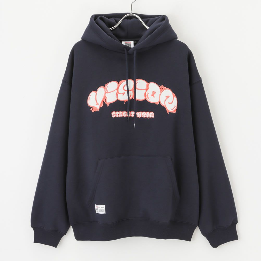 VISION STREET WEAR 裏起毛タギングワッペンパーカー メンズ