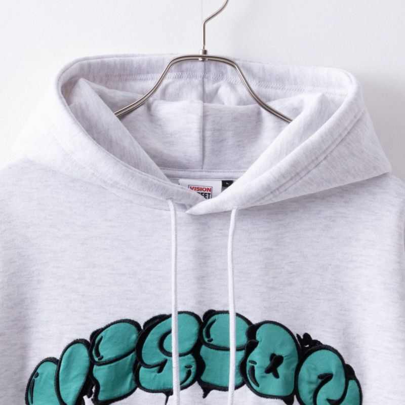 VISION STREET WEAR 裏起毛タギングワッペンパーカー メンズ