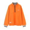 VISION STREET WEAR 裏起毛スタンドカラーハーフジップトレーナー メンズ