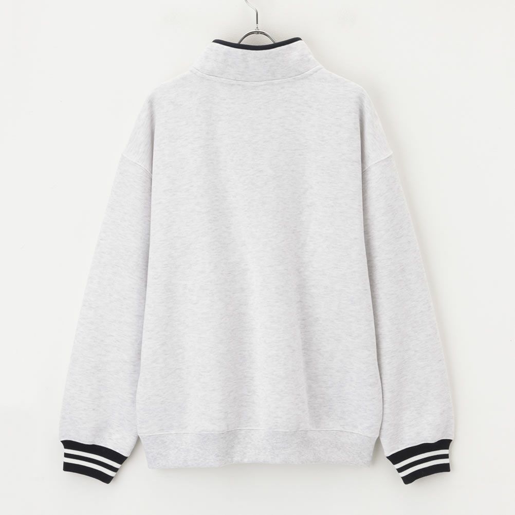 VISION STREET WEAR 裏起毛スタンドカラーハーフジップトレーナー メンズ