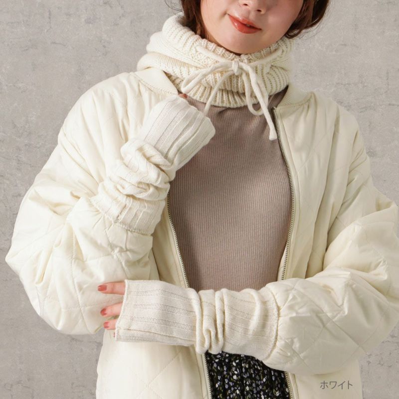 NAVY  リブニットアームカバー レディース商品画像-5