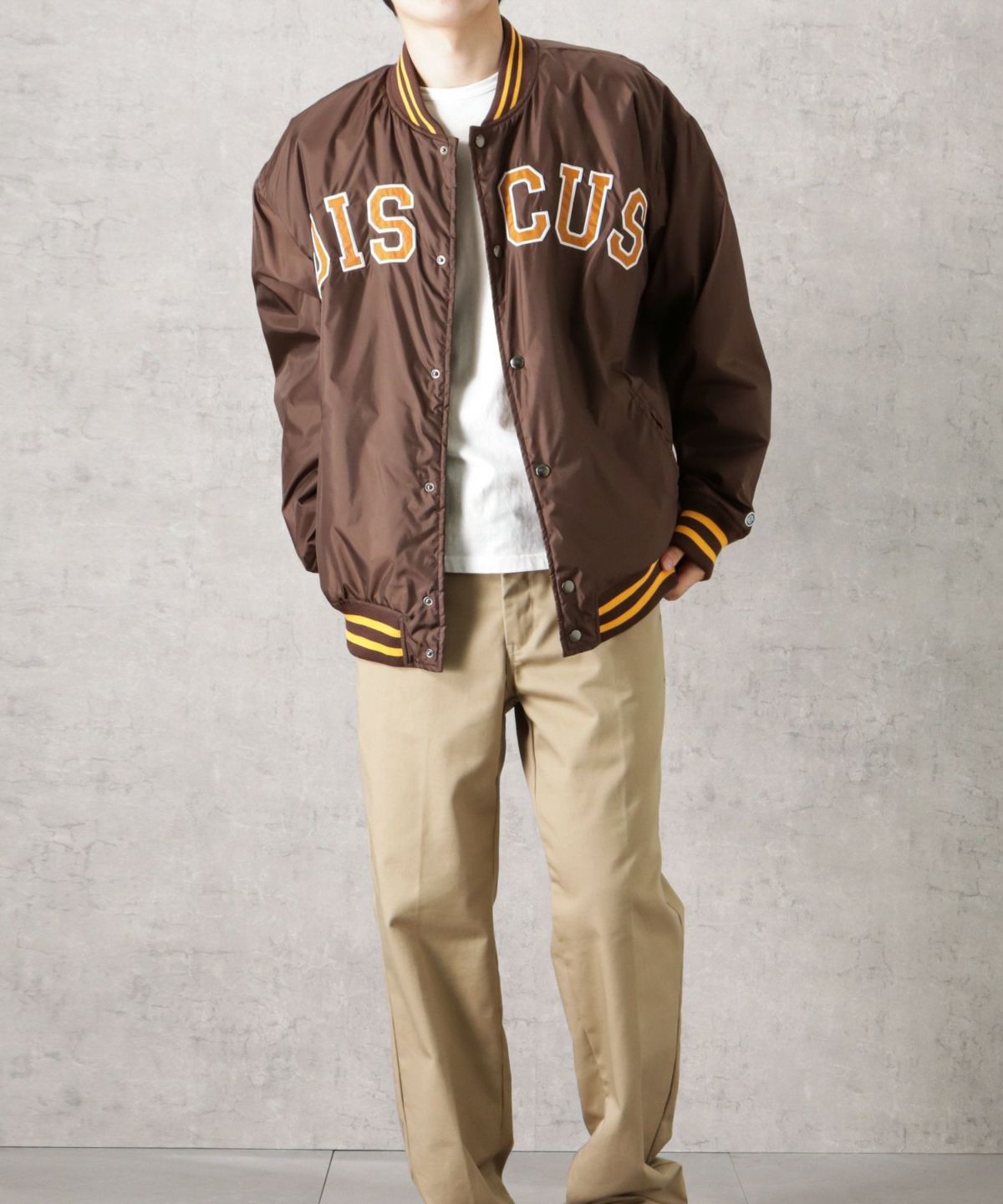 DISCUS アップリケスタジアムジャケット メンズ