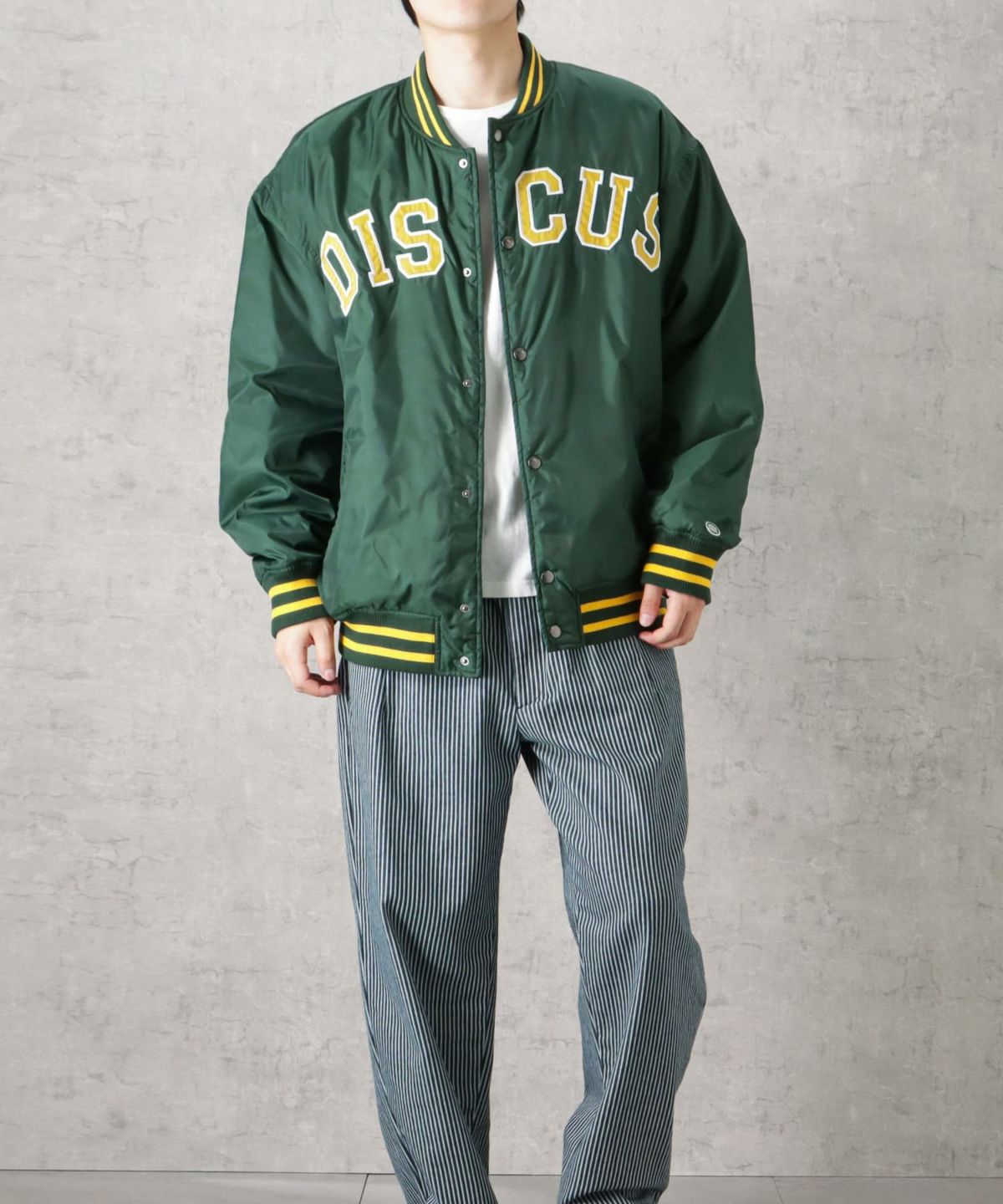 DISCUS アップリケスタジアムジャケット メンズ