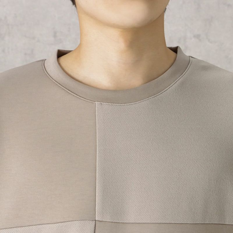 URBAN COLLECTION ポンチ素材 異素材ブロッキングトレーナー メンズ商品画像-10