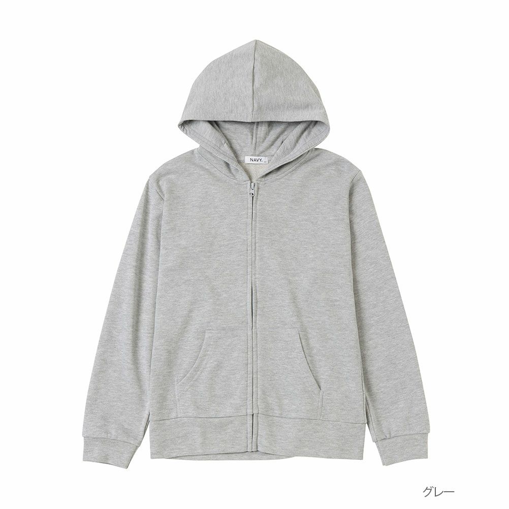 NAVY 裏毛ジップアップパーカー キッズ