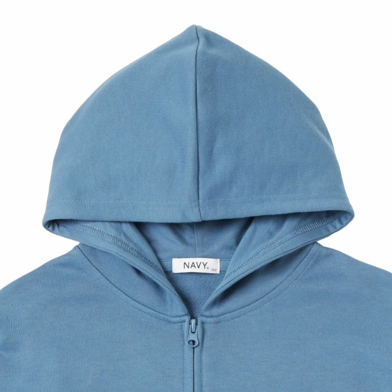 NAVY 裏毛ジップアップパーカー キッズ商品画像-6