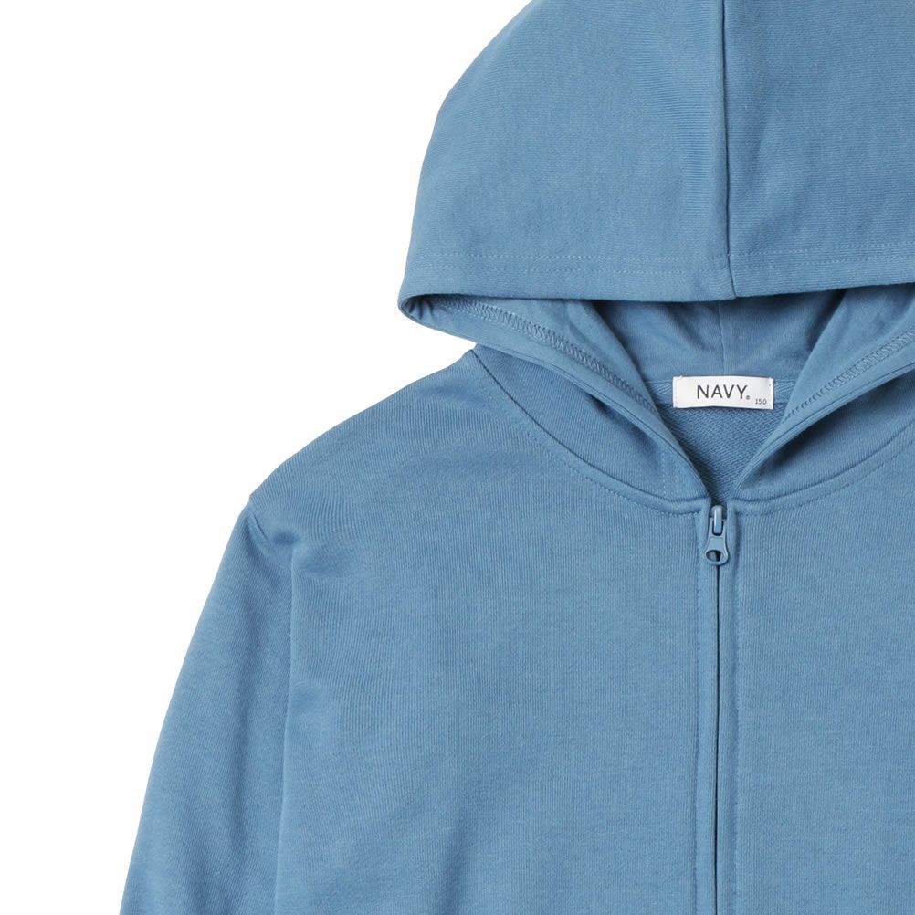 NAVY 裏毛ジップアップパーカー キッズ